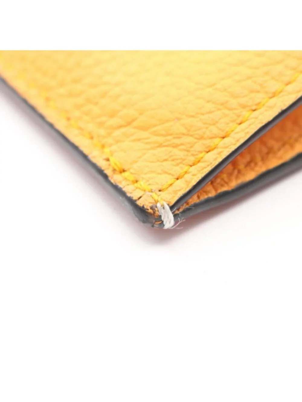 Loewe Coin Case Anagram Square Card Holder with Key Ring Apricot Orange Leather